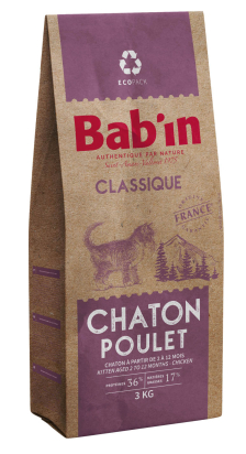 BAB'IN CLASSIQUE CHATON POULET 3 KG