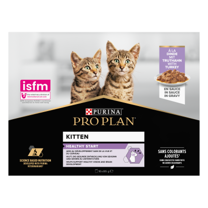 PRO PLAN Kitten HEALTHY START Dinde Sauce Pochons 10x85g