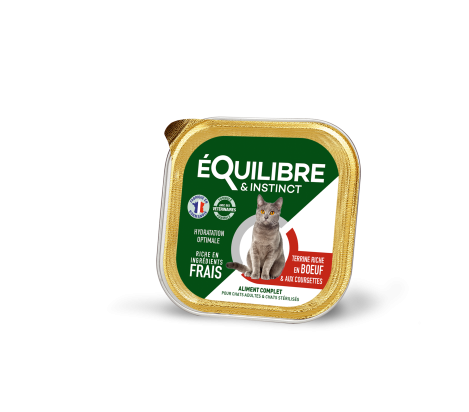 Pâtées riches en bœuf & aux courgettes pour CHAT STÉRILISÉ