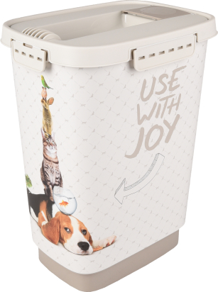 Conteneur à aliments June Rectangle Taupe & Blanc