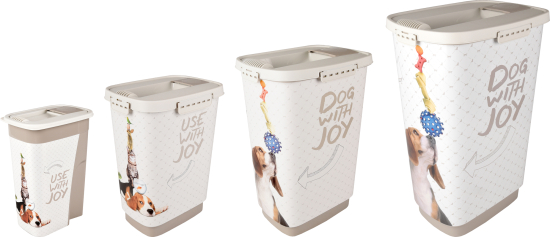 Conteneur à aliments June Rectangle Taupe & Blanc