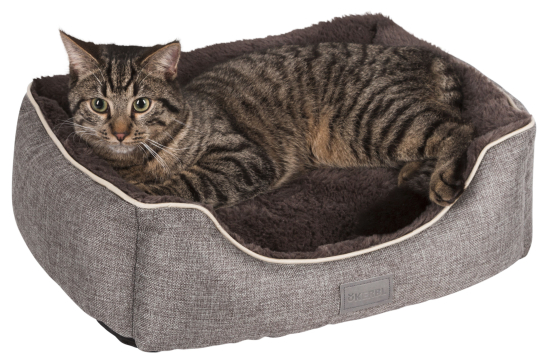 Corbeille Samuel gris/gris foncé, 50X40X15cm