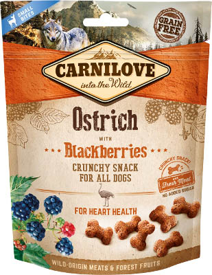 Carnilove Treats Crunchy Snack -  Autruche & Mûres Sac 200 Gr
