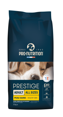 PRESTIGE CHIEN ADULT ALL SIZES - HEALTHY SKIN SANS CEREALES AU SAUMON 12KG