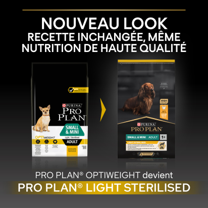 PRO PLAN Chien Small&Mini Adult Light Sterilised Poulet 3KG