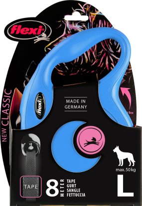 Flexi Laisse à enrouleur New Classic Tape Bleu