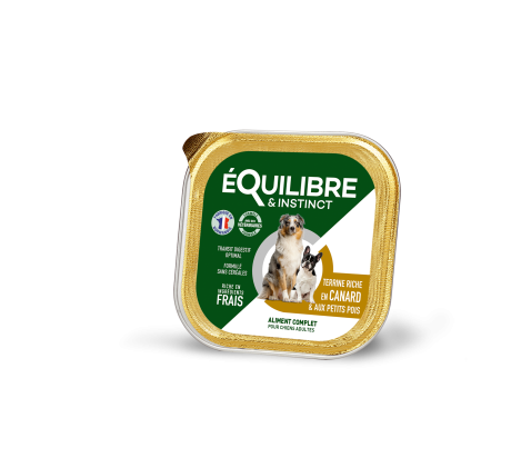 Pâtées riches en canard & aux petits pois pour CHIEN ADULTE