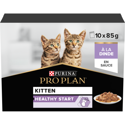 PRO PLAN Kitten HEALTHY START Dinde Sauce Pochons 10x85g