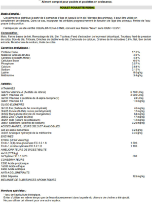 POULET POULETTE REGAL 8 kg
