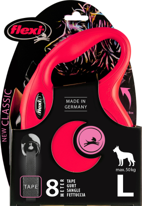 Flexi Laisse à enrouleur New Classic Tape Rouge