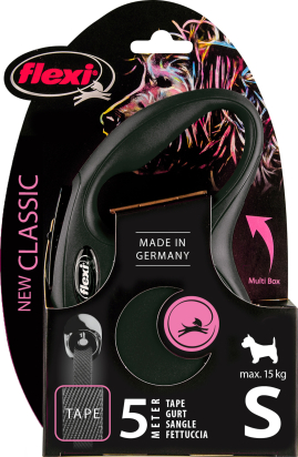 Flexi Laisse à enrouleur New Classic Tape Noir