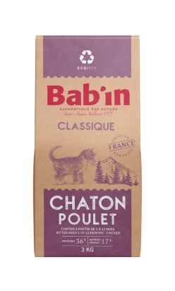 BAB'IN CLASSIQUE CHATON POULET 3 KG