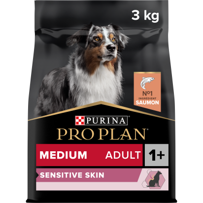 PRO PLAN Chien Medium Adult Sensitive Skin Saumon 3KG