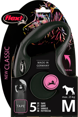 Flexi Laisse à enrouleur New Classic Tape Noir