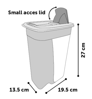 Conteneur à aliments June Rectangle Taupe & Blanc