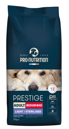 PRESTIGE CHIEN ADULT MEDIUM MAXI LIGHT STERILISED 15KG