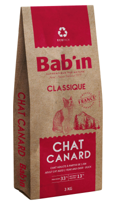 BAB'IN CLASSIQUE CHAT ADULTE CANARD 3 KG
