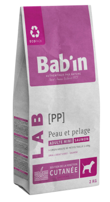 BAB'IN LAB MINI ADULTE PEAU & PELAGE SAUMON 2 KG