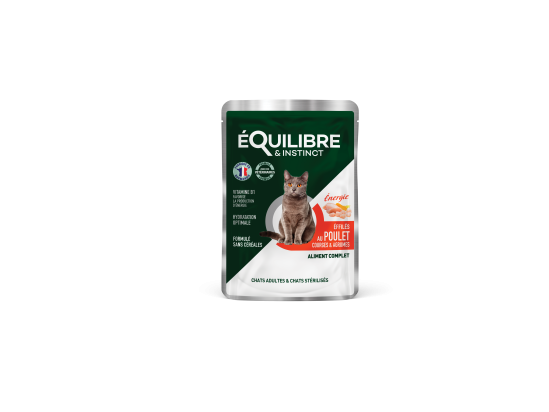 Effilés au poulet, courges & agrumes pour CHAT STÉRILISÉ