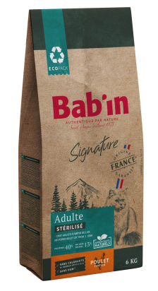 BAB'IN SIGNATURE CHAT ADULTE STERILISE POULET 6 KG