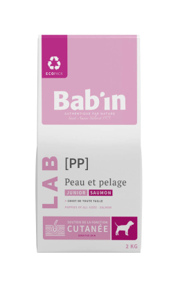 BAB'IN LAB JUNIOR PEAU & PELAGE SAUMON (tte race) 2 KG