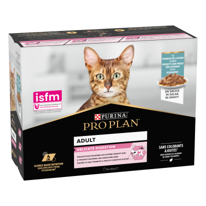 PRO PLAN POUR CHAT ADULTE STERILISE NOURRITURE HUMIDE POISSON OCEAN - POCHONS 10 X 85G