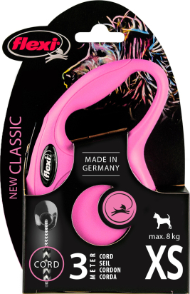 Flexi Laisse à enrouleur New Classic Cord Rose
