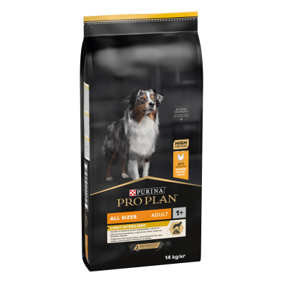 PRO PLAN Chien All Sizes Adult Light/Sterilised Poulet 14KG