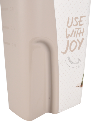 Conteneur à aliments June Rectangle Taupe & Blanc