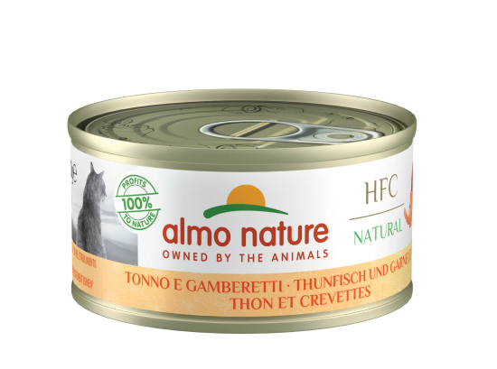 Almo Nature Hfc Natural Thon Et Crevettes Boîte 70 Gr