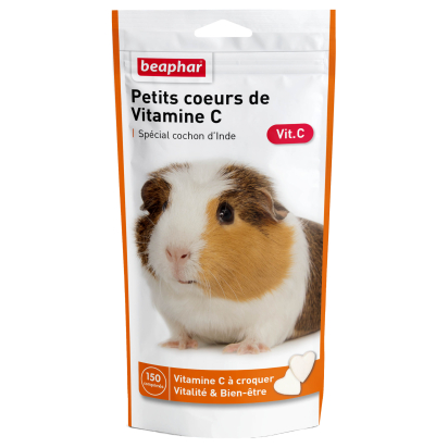 PETITS COEURS de Vitamine C, cochon d'Inde - 150 cps