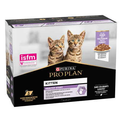 PRO PLAN Kitten HEALTHY START Dinde Sauce Pochons 10x85g