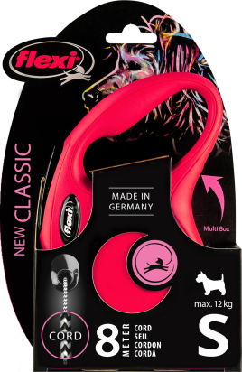Flexi Laisse à enrouleur New Classic Cord Rouge