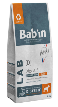 BAB'IN LAB MINI ADULTE DIGESTIF POULET 2 KG