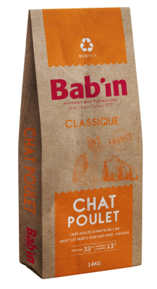 BAB'IN CLASSIQUE CHAT ADULTE POULET 14 KG