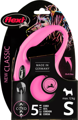 Flexi Laisse à enrouleur New Classic Cord Rose