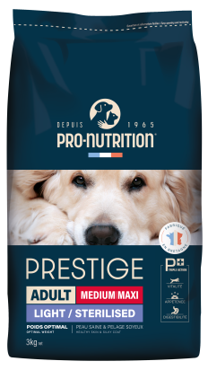 PRESTIGE CHIEN ADULT MEDIUM MAXI LIGHT STERILISED 3KG