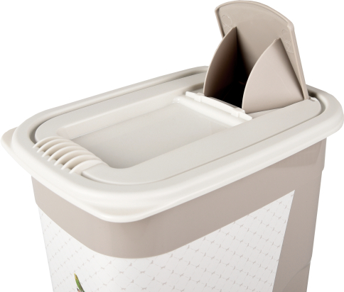 Conteneur à aliments June Rectangle Taupe & Blanc