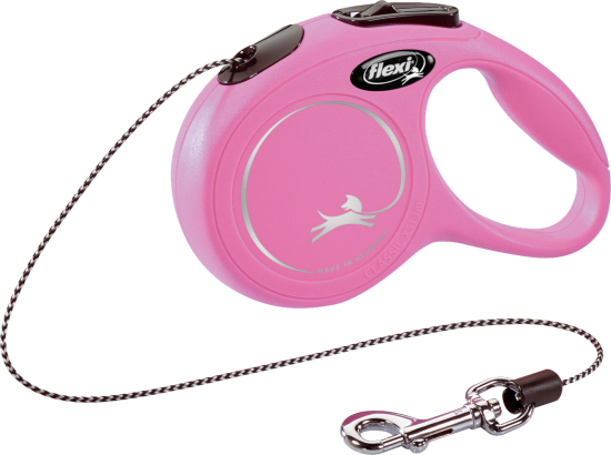 Flexi Laisse à enrouleur New Classic Cord Rose