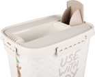 Conteneur à aliments June Rectangle Taupe & Blanc