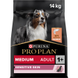 PRO PLAN Chien Medium Adult Sensitive Skin Saumon 14KG