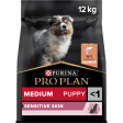 PRO PLAN Chien Medium Puppy Sensitive Skin Saumon 12KG