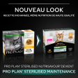 PRO PLAN POUR CHAT ADULTE STERILISE NOURRITURE HUMIDE POULET - POCHONS 10 X 85G