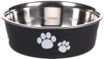 Gamelle pour la nourriture et l'eau Kena Rond Noir & Argent