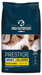 PRESTIGE CHIEN ADULT ALL SIZES - HEALTHY SKIN SANS CEREALES AU SAUMON 3KG