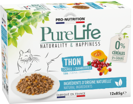 Pure Life au thon courge/cranberries, sans Céréales - 12x85g