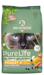 Pure Life chat Sterilised Poulet 2kg