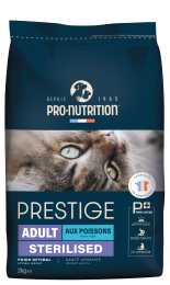 PRESTIGE CHAT ADULT STERILIZED AUX POISSONS BLANCS 2KG
