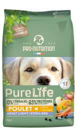 Pure Life chien Adult Light Sterilised 2kg