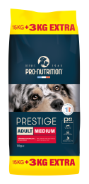 PRESTIGE CHIEN ADULT MEDIUM 15KG+3KG